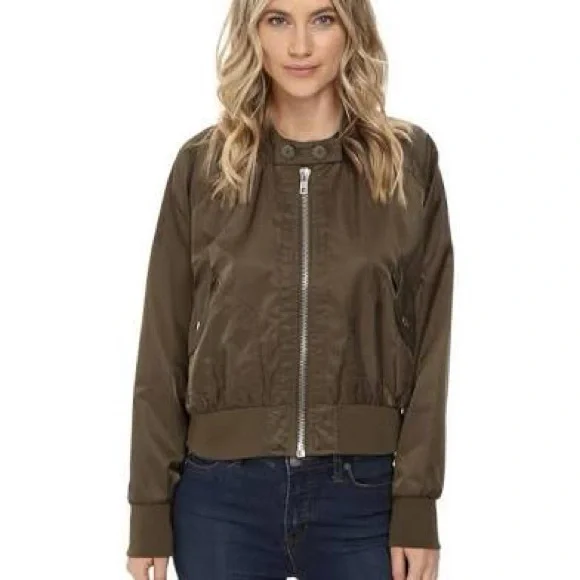 FREE PEOPLE Midnight Bomber Jacket - Moss Fall Winter Casual Trendy Chic - Picture 4 of 15